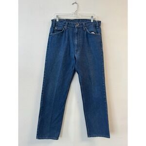 Vintage Levis 505 Jeans Mens 34x30 Blue Denim Orange Tab Straight Leg USA 90s